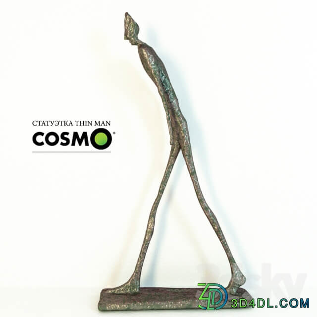 Other decorative objects Figurine Thin man man crossing the area 