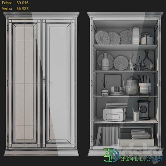 Cabinet / showcase with glass Showcase Domeniche Tosato