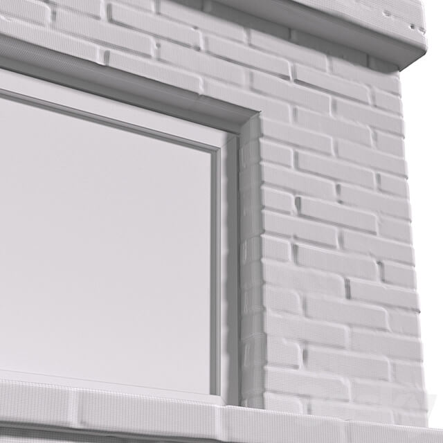 Provence style fireplace.Brick Fireplace in Country style.Rustic Farmhouse fireplace