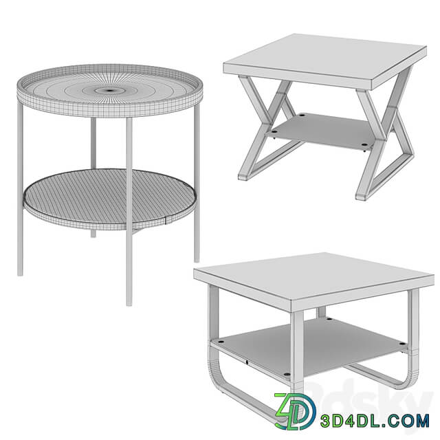 Coffee table Espinoza Kwadrat, Xena Kwadrat, KAMPA from Angstrem. Coffee table set by Angstrem