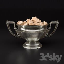 Sugar bowl with brown sugar 