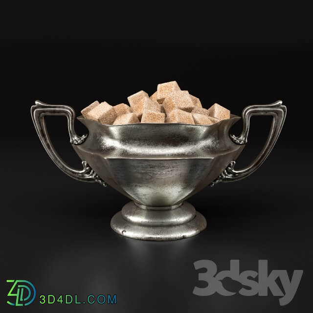 Sugar bowl with brown sugar