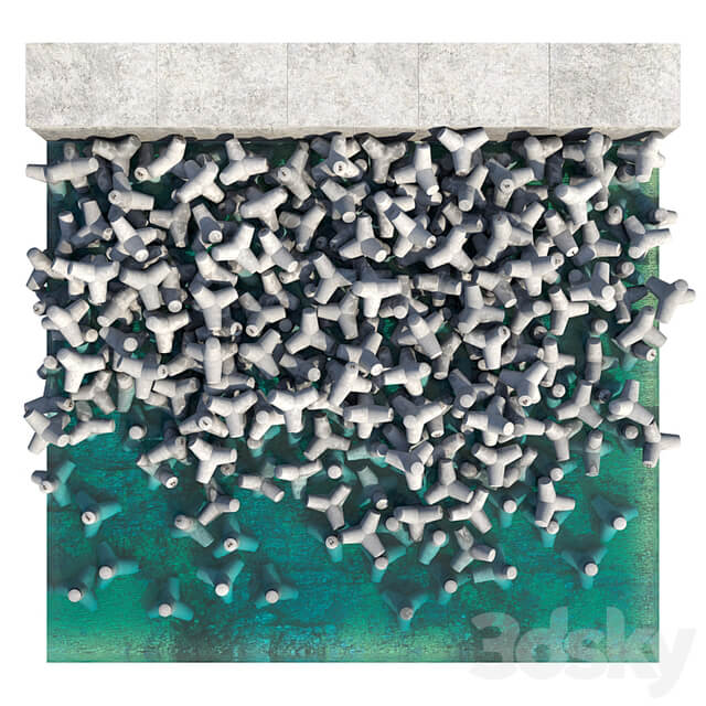 Fragment of the coast protection structure