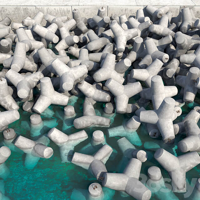 Fragment of the coast protection structure