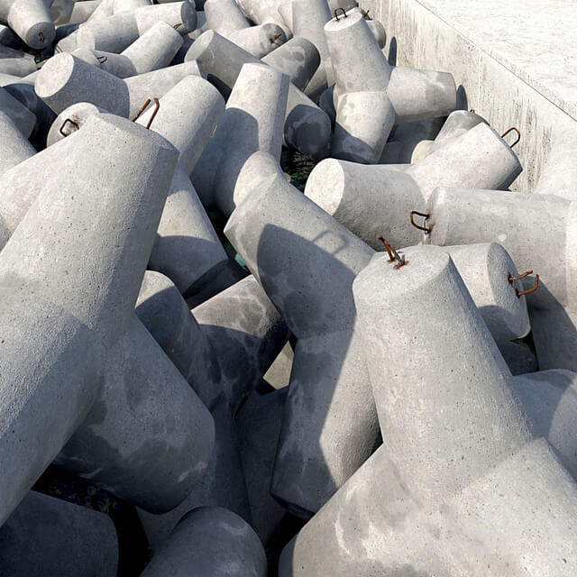 Fragment of the coast protection structure
