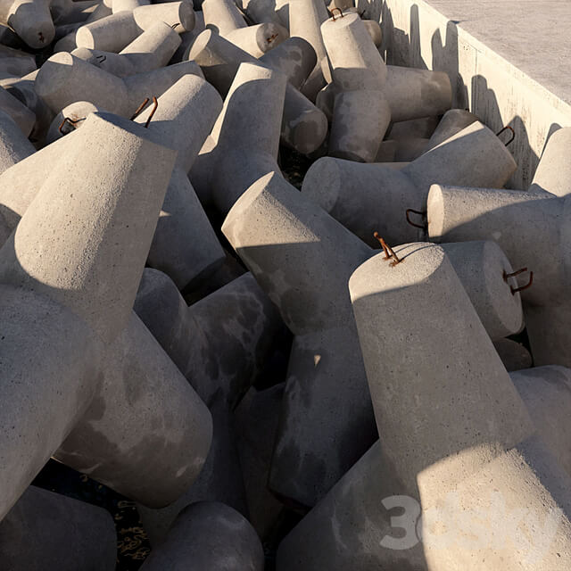 Fragment of the coast protection structure