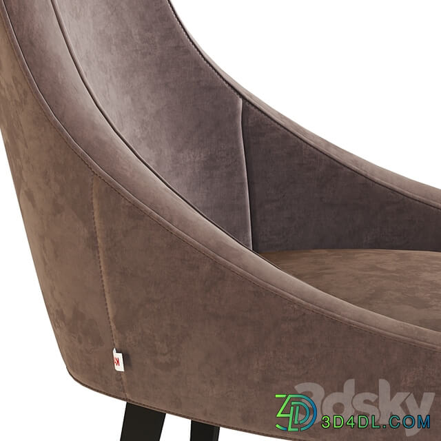 Chair Black Mode Velvet Gray