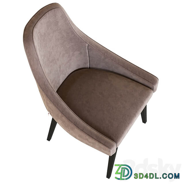 Chair Black Mode Velvet Gray
