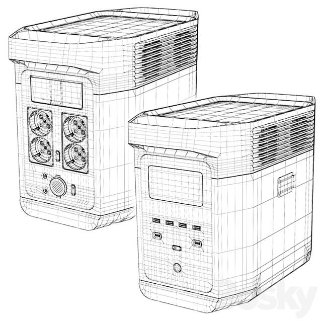 EcoFlow DELTA 2 charging station and battery