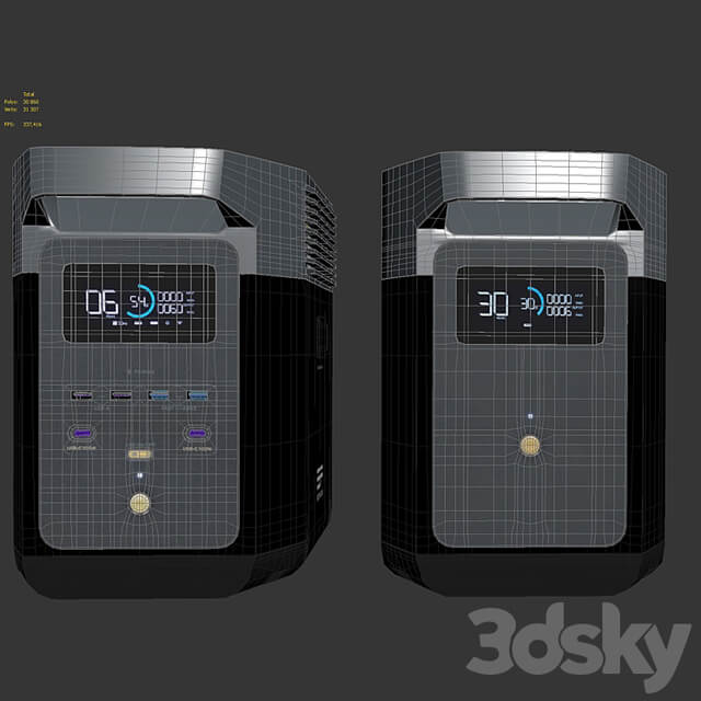 EcoFlow DELTA 2 charging station and battery
