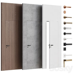 Flush mounted doors with fittings 