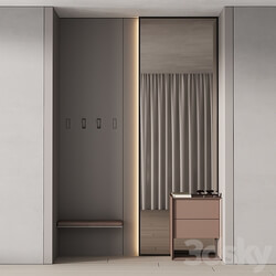246 hallway zone 08 minimal hall with big stand mirror 01 