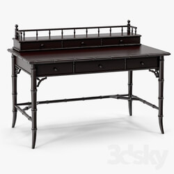 Century Furniture Faux Bamboo Black Desk 