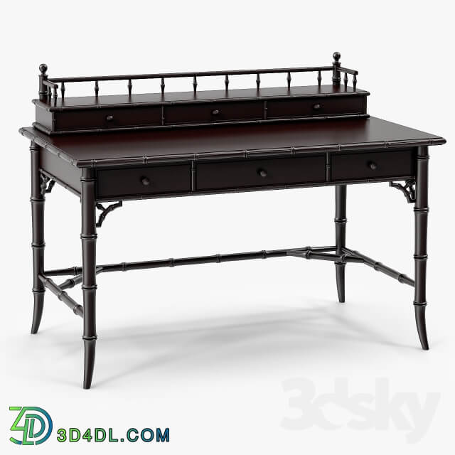 Century Furniture Faux Bamboo Black Desk