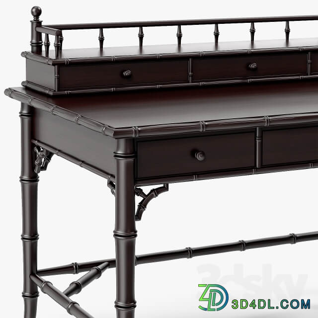 Century Furniture Faux Bamboo Black Desk