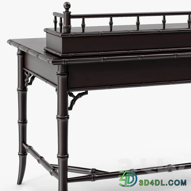 Century Furniture Faux Bamboo Black Desk