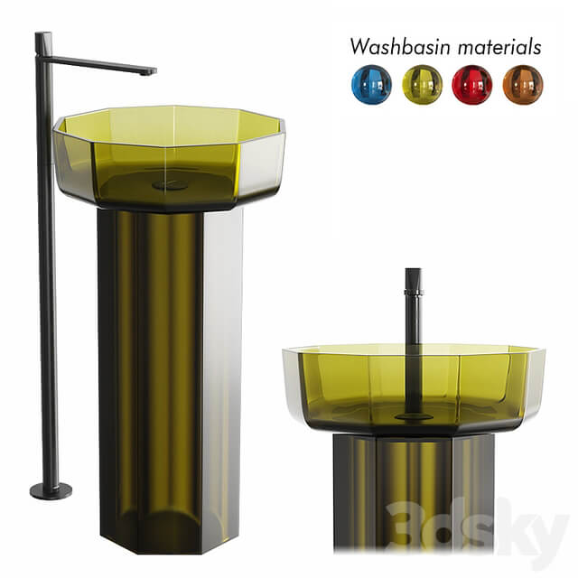 Antonio Lupi Design Opale Freestanding Washbasin Set 1