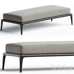 Poliform PARK Upholstered fabric bench 