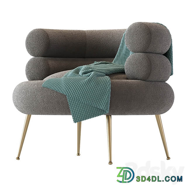 White Barrel Lounge Chair