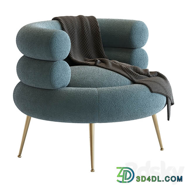 White Barrel Lounge Chair