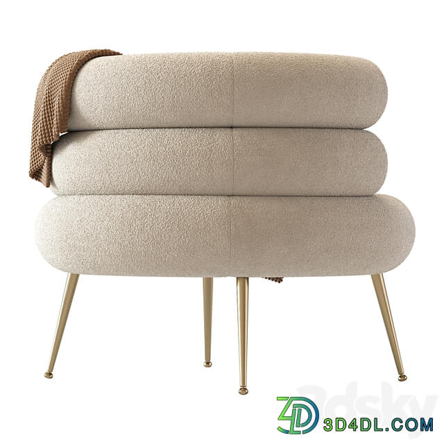 White Barrel Lounge Chair
