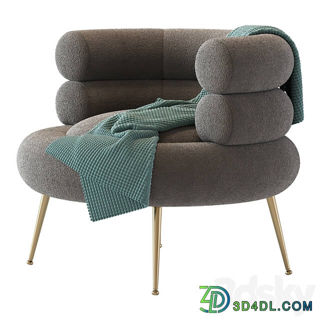 White Barrel Lounge Chair