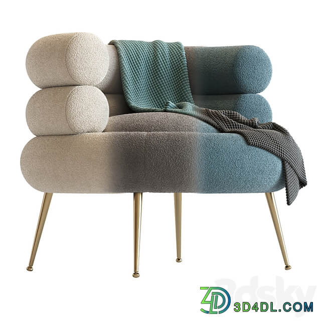 White Barrel Lounge Chair
