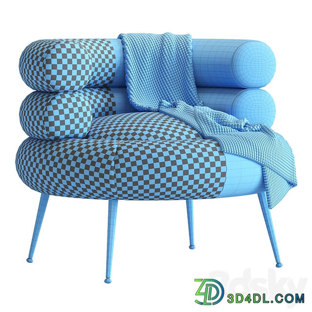 White Barrel Lounge Chair
