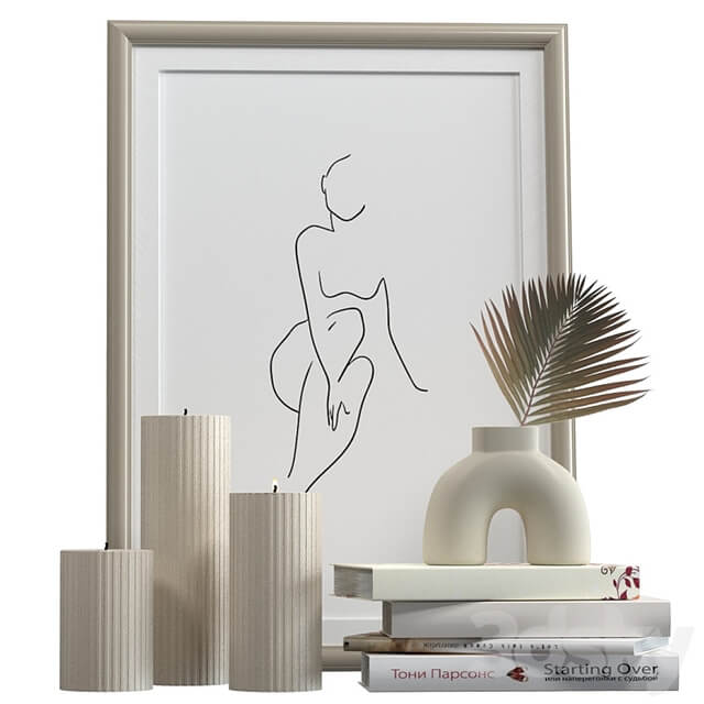 Decorative set with candles