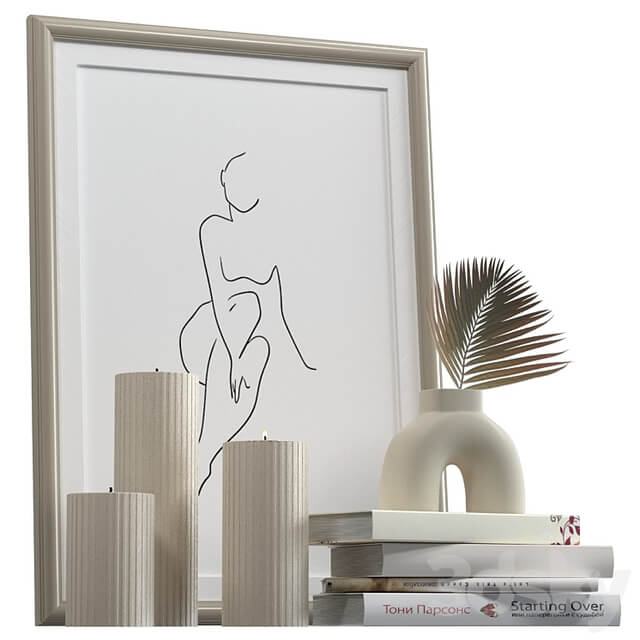 Decorative set with candles