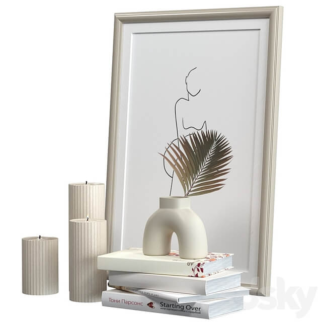 Decorative set with candles