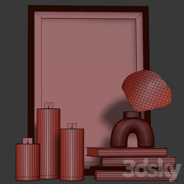 Decorative set with candles
