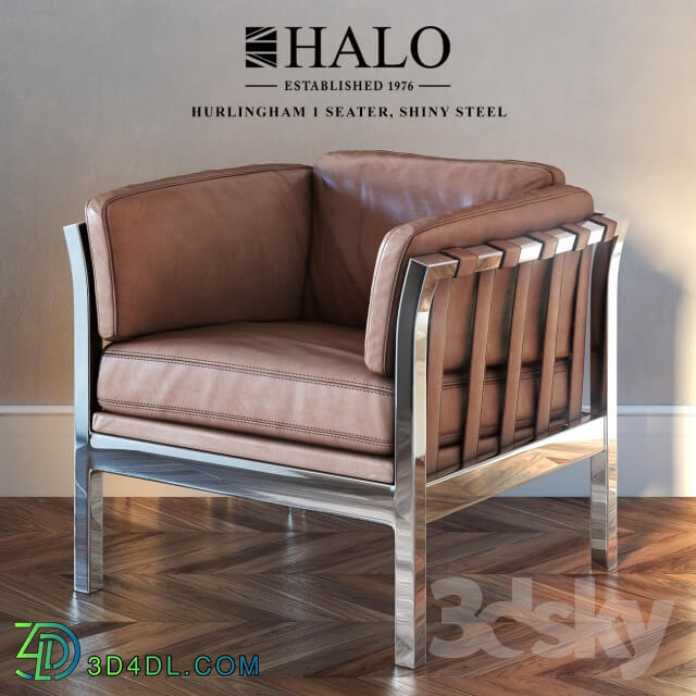 HURLINGHAM 1 SEATER SHINY STEEL Halo est. 1976