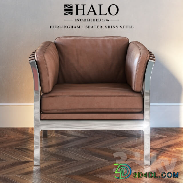 HURLINGHAM 1 SEATER SHINY STEEL Halo est. 1976