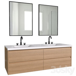 Modern Bathroom Furniture.Washbasin Cabinet With Built in Basin 