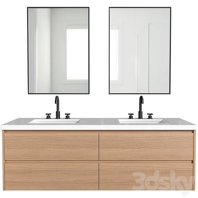 Modern Bathroom Furniture.Washbasin Cabinet With Built in Basin