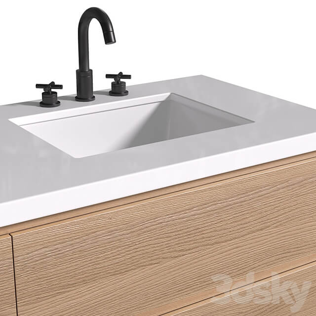 Modern Bathroom Furniture.Washbasin Cabinet With Built in Basin