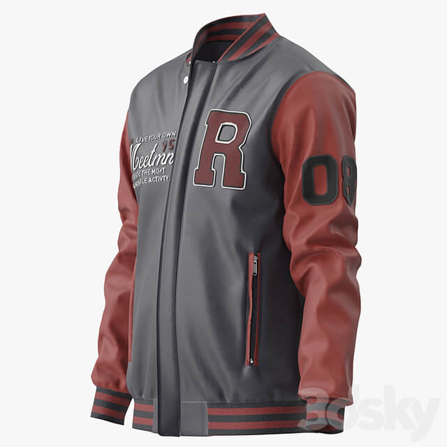 Men Embroidery Baseball Jackets
