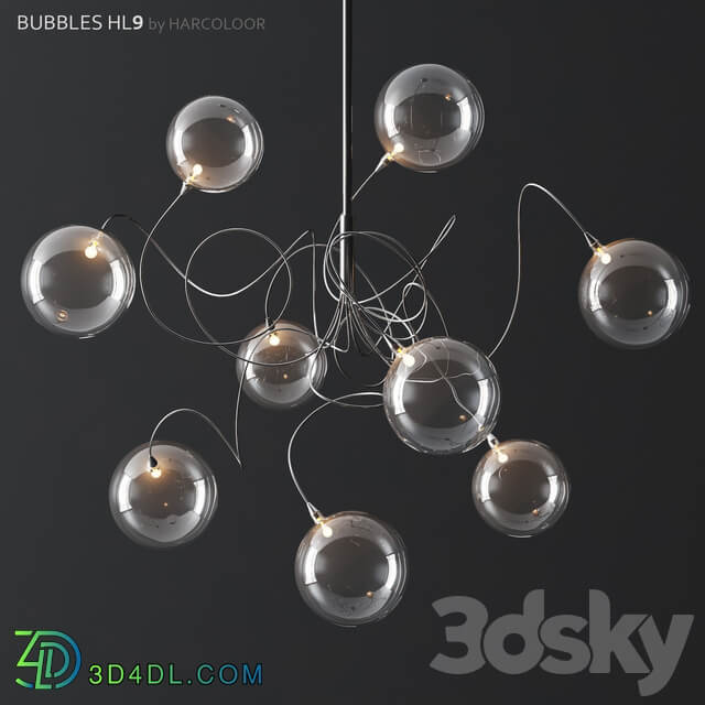 Bubbles HL9 by Harcoloor Pendant light 3D Models