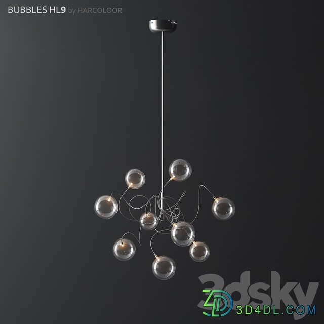 Bubbles HL9 by Harcoloor Pendant light 3D Models