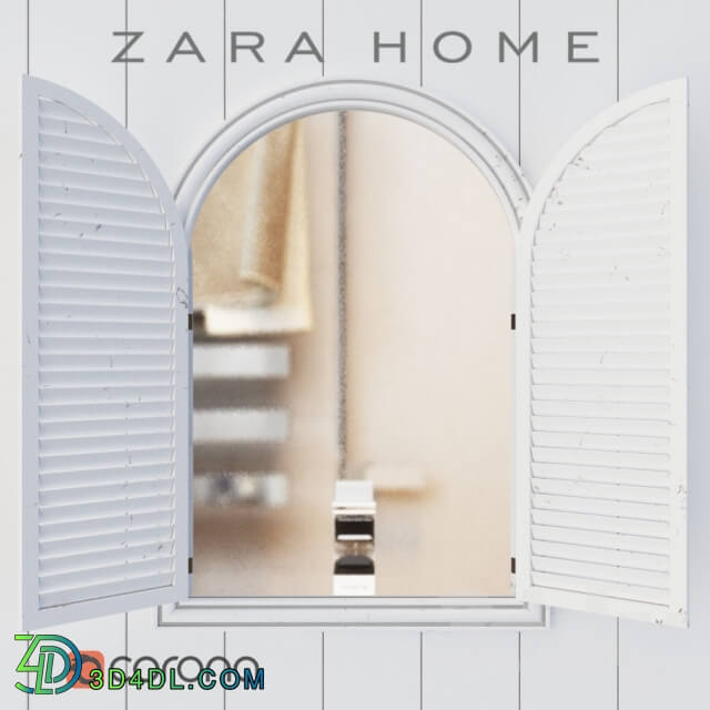 Zara Home mirror in a wooden frame 39 SHUTTERS 39 