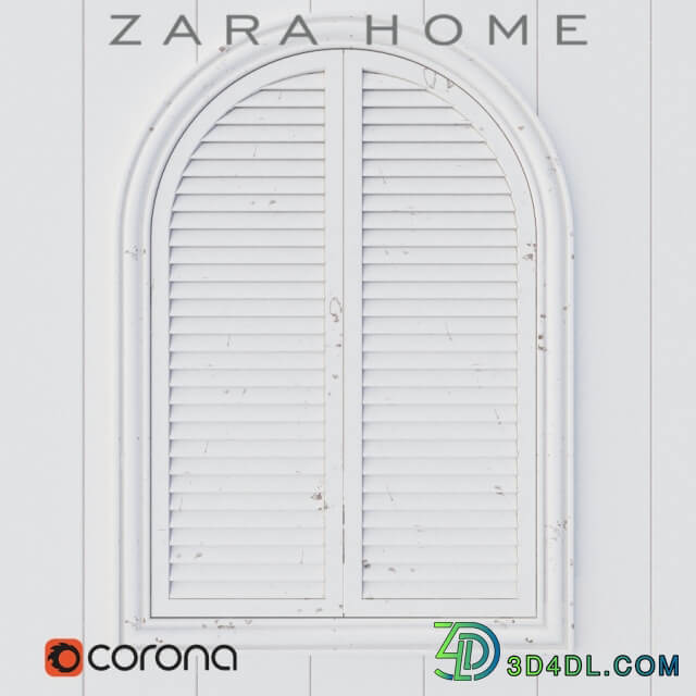 Zara Home mirror in a wooden frame 39 SHUTTERS 39 