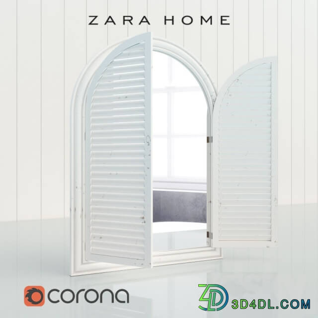 Zara Home mirror in a wooden frame 39 SHUTTERS 39 