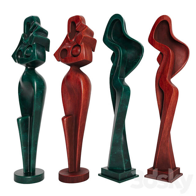 carved women figures