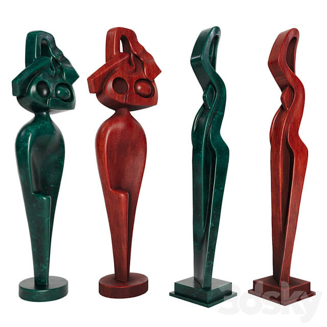 carved women figures