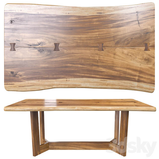 Wooden table slab