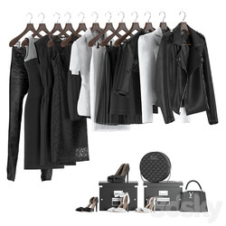 Black and white women&#39;s wardrobe 