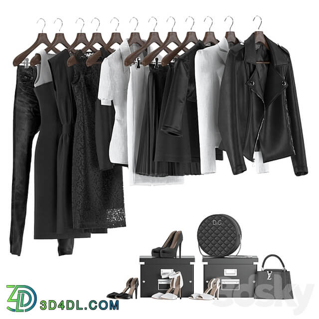 Black and white women&#39;s wardrobe