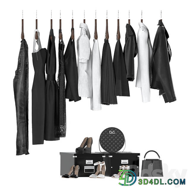 Black and white women&#39;s wardrobe