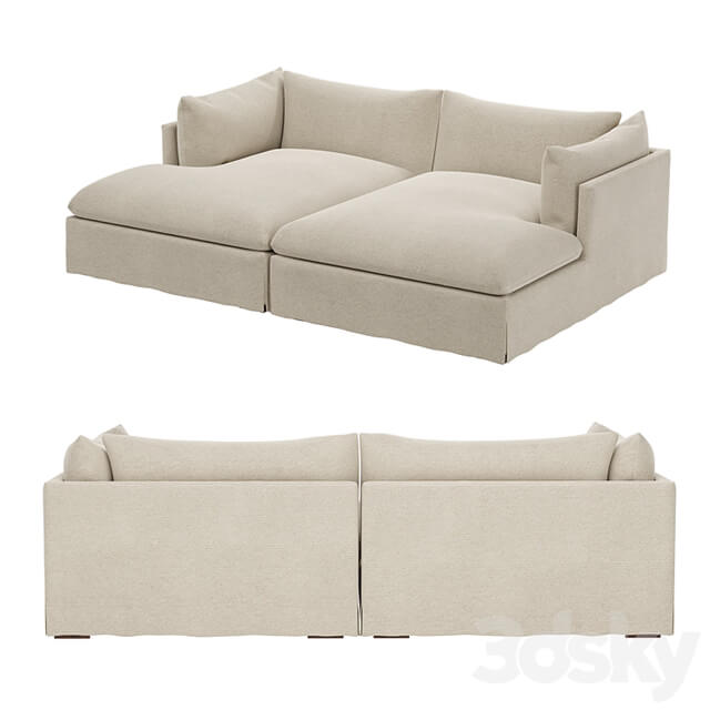 Four Hands Atelier Habitat Double Chaise Sectional